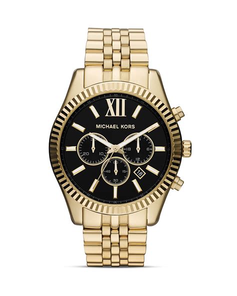 michael kors lexington oversized chronograph watch mk8320|lexington gold tone watch.